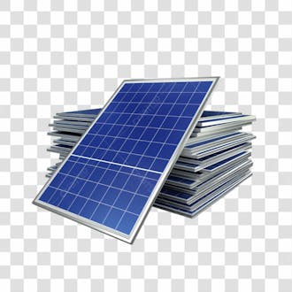 Placa solar 3d png transparente