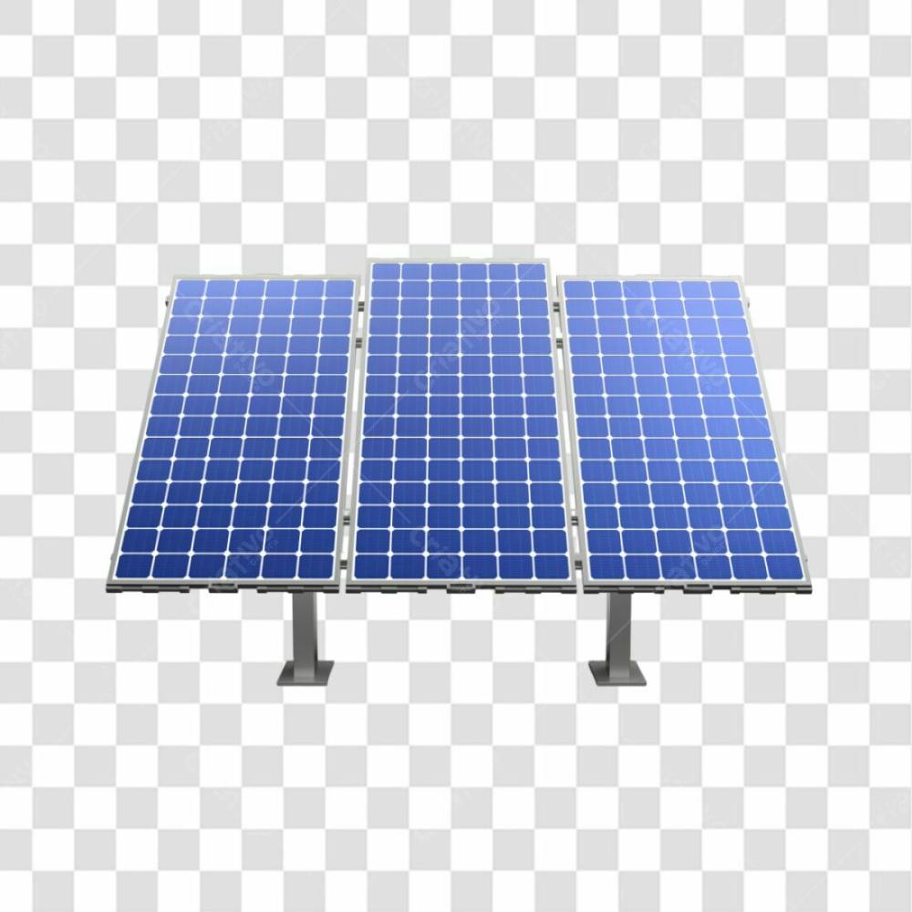 Placa Solar 3D Png Transparente