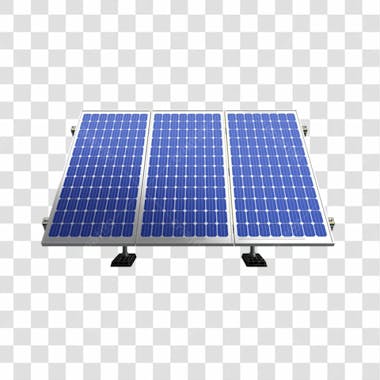 Placa solar 3d png transparente