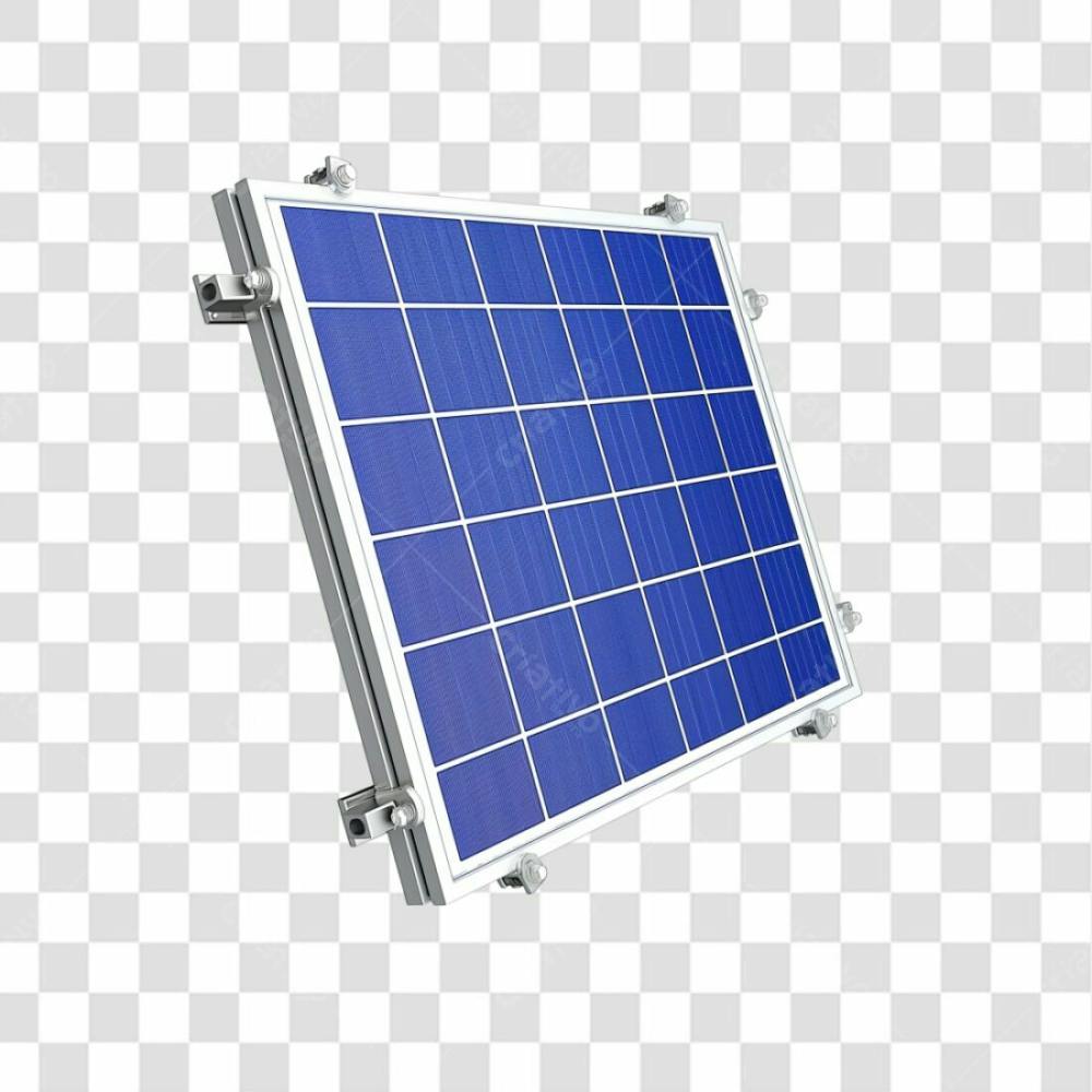 Placa Solar 3D Png Transparente