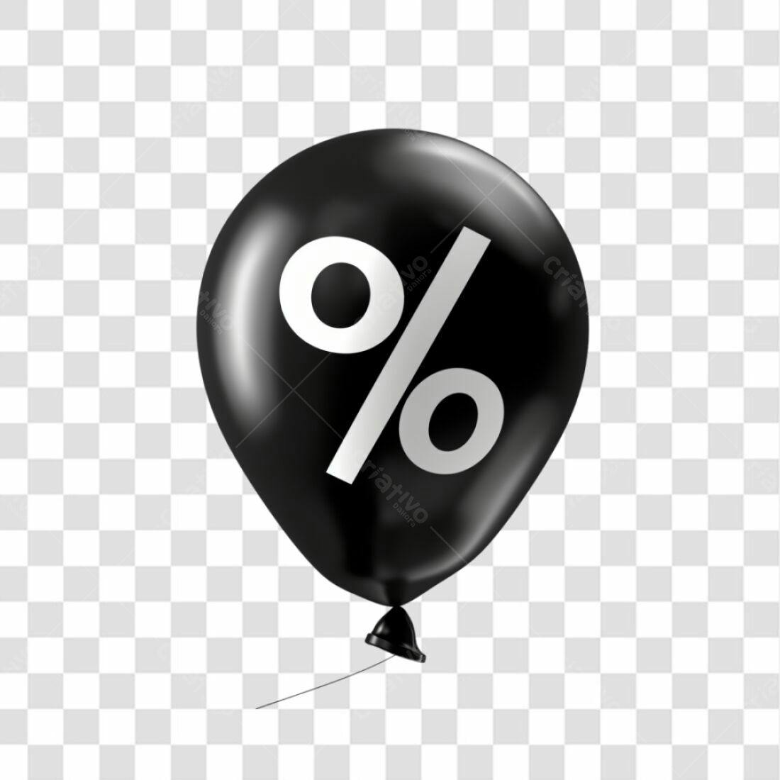 Icone de Promoção Balão com Porcentagem PNG com fundo transparente