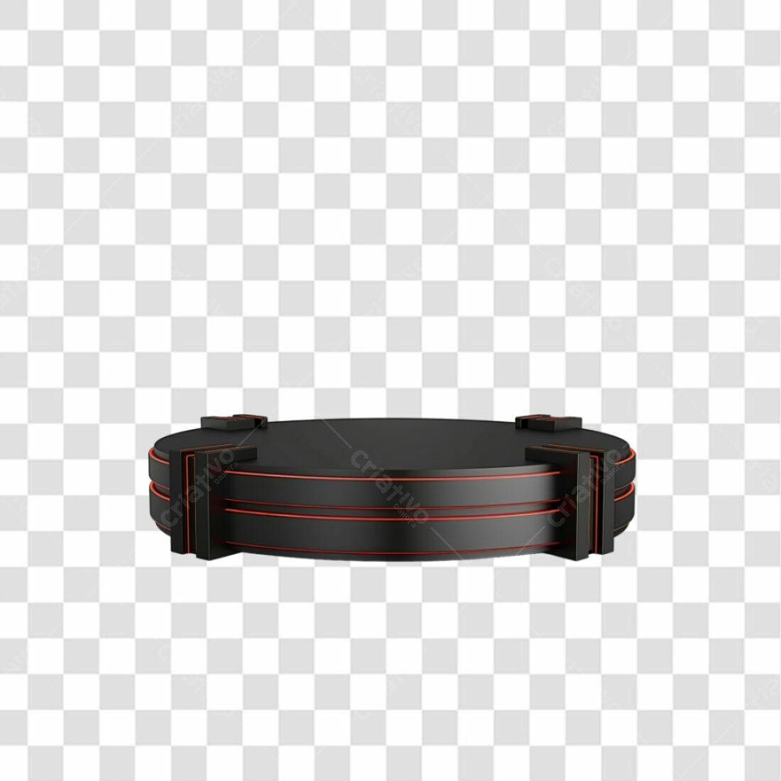 Base de produto preta e vermelha PNG com fundo transparente