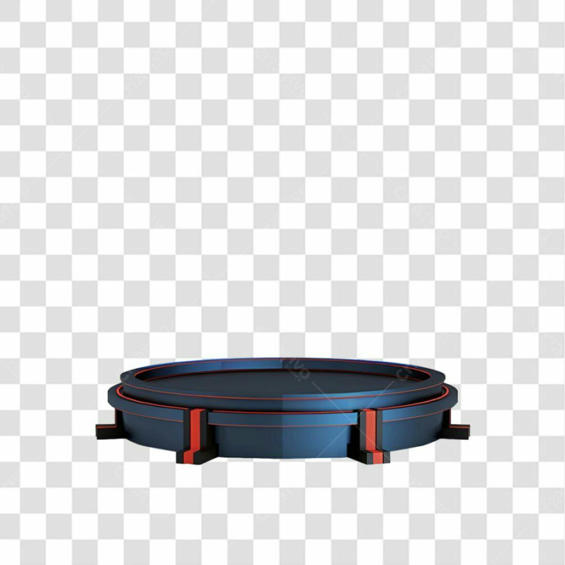 Podio Gamer Azul e Vermelho PNG com fundo transparente