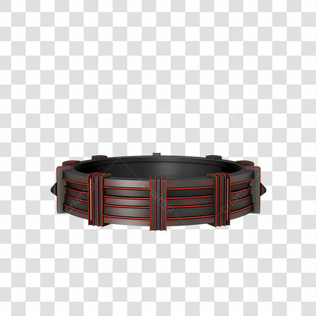 Icone Cyberpunk Preto e Vermelho PNG com fundo transparente