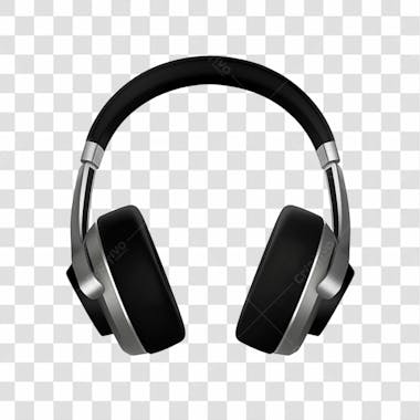 Fone headset 3d png transparente