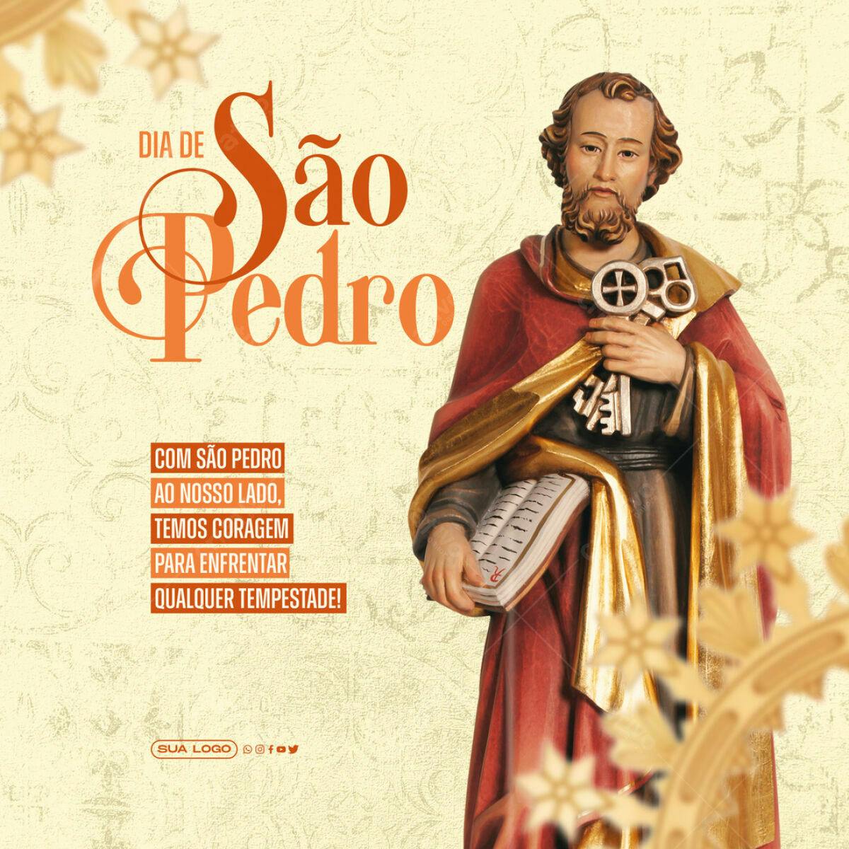 Post para Dia de São Pedro PSD Editável