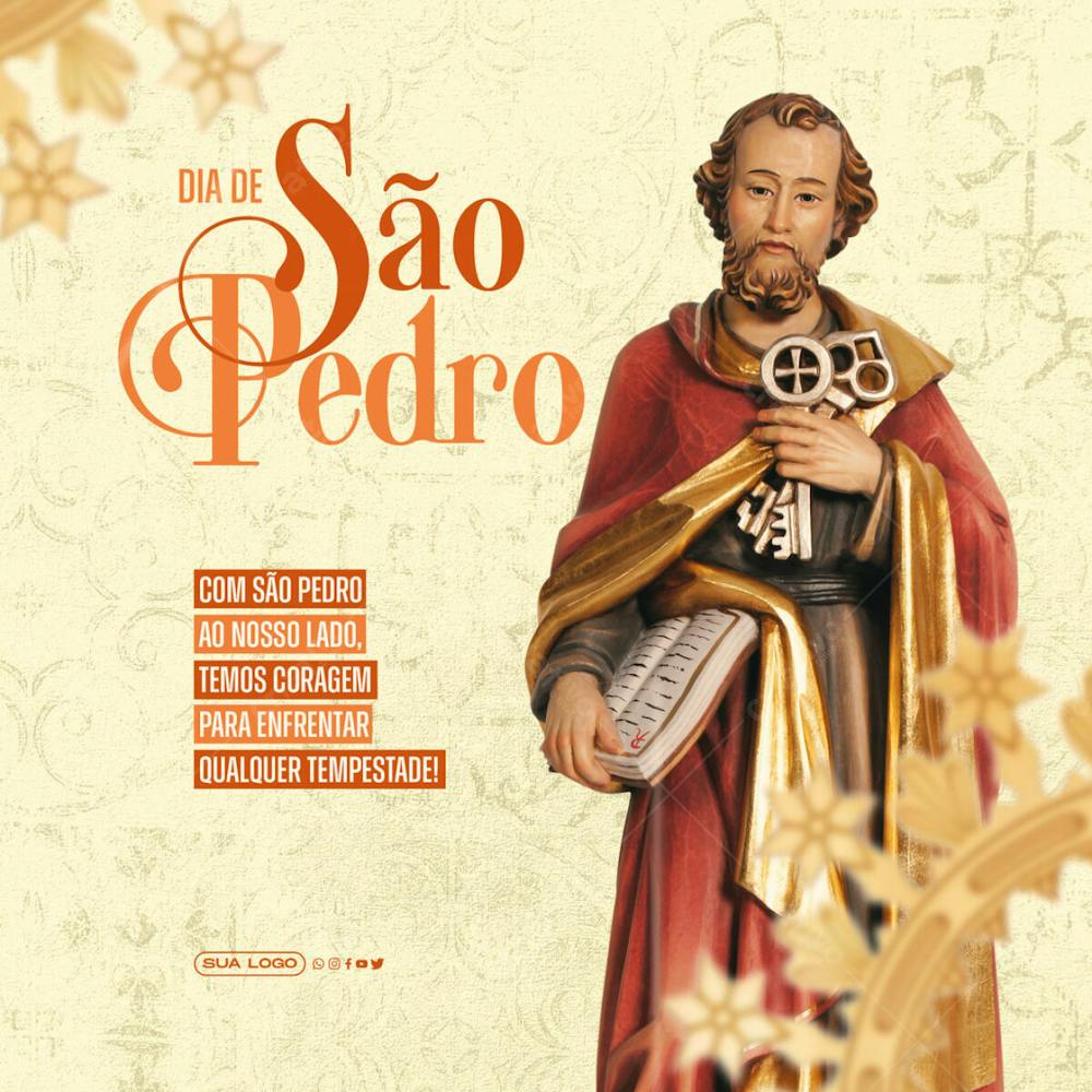 Post Dia De São Pedro Com Ele Temos Coragem