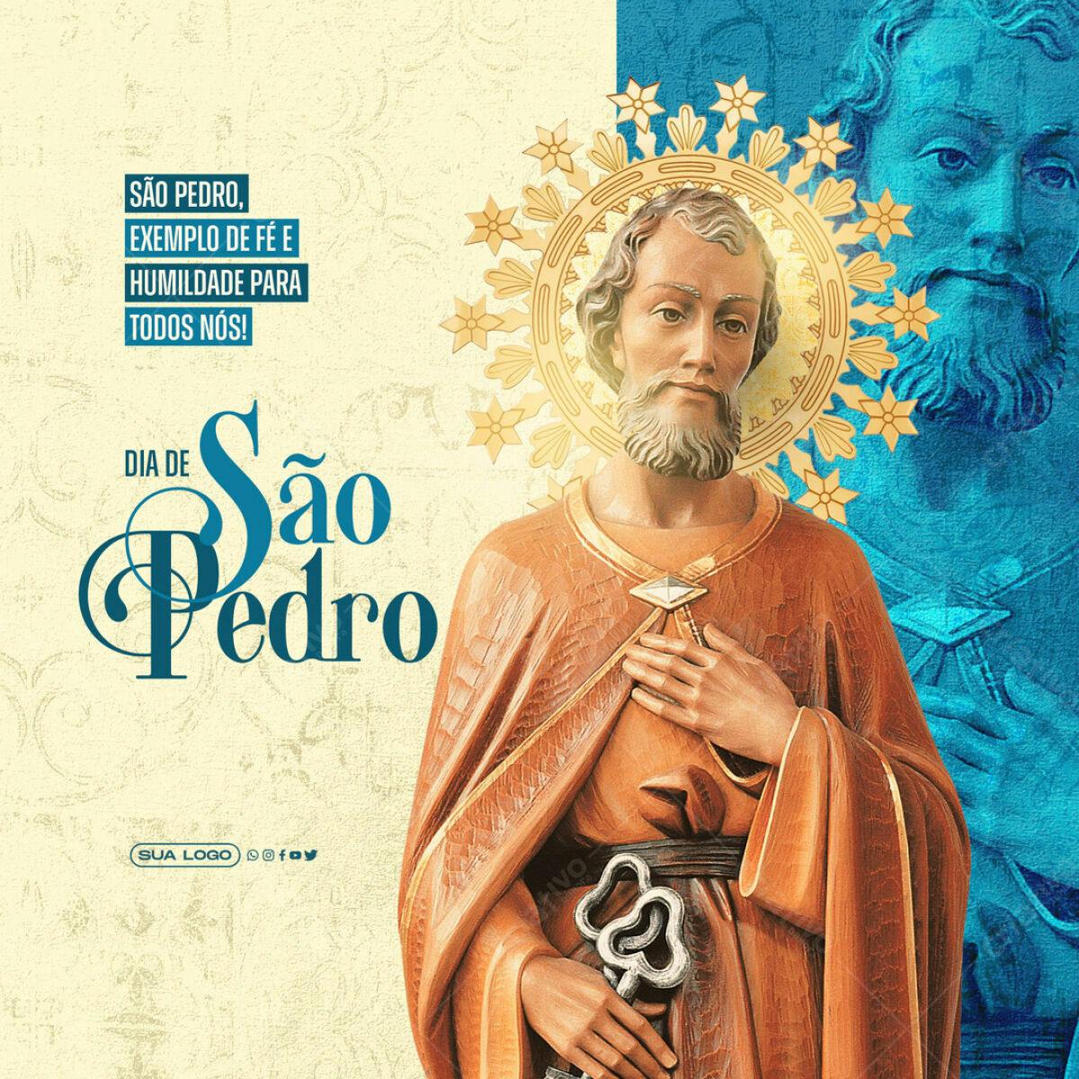 Postagem Dia de São Pedro PSD Editável