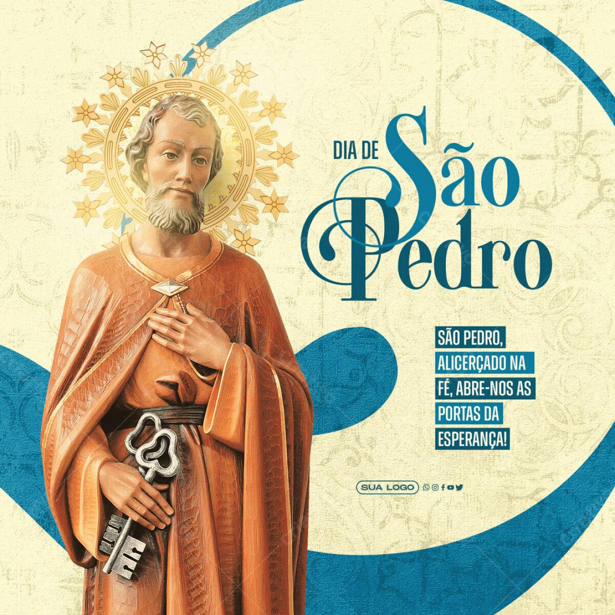 Flyer Dia de São Pedro PSD Editável