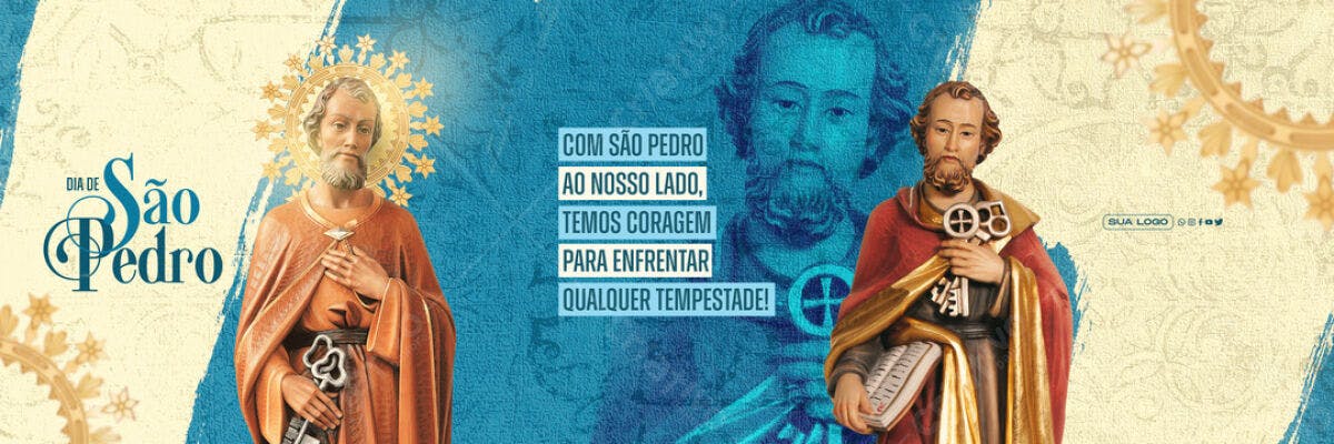 Banner Dia de São Pedro PSD Editável
