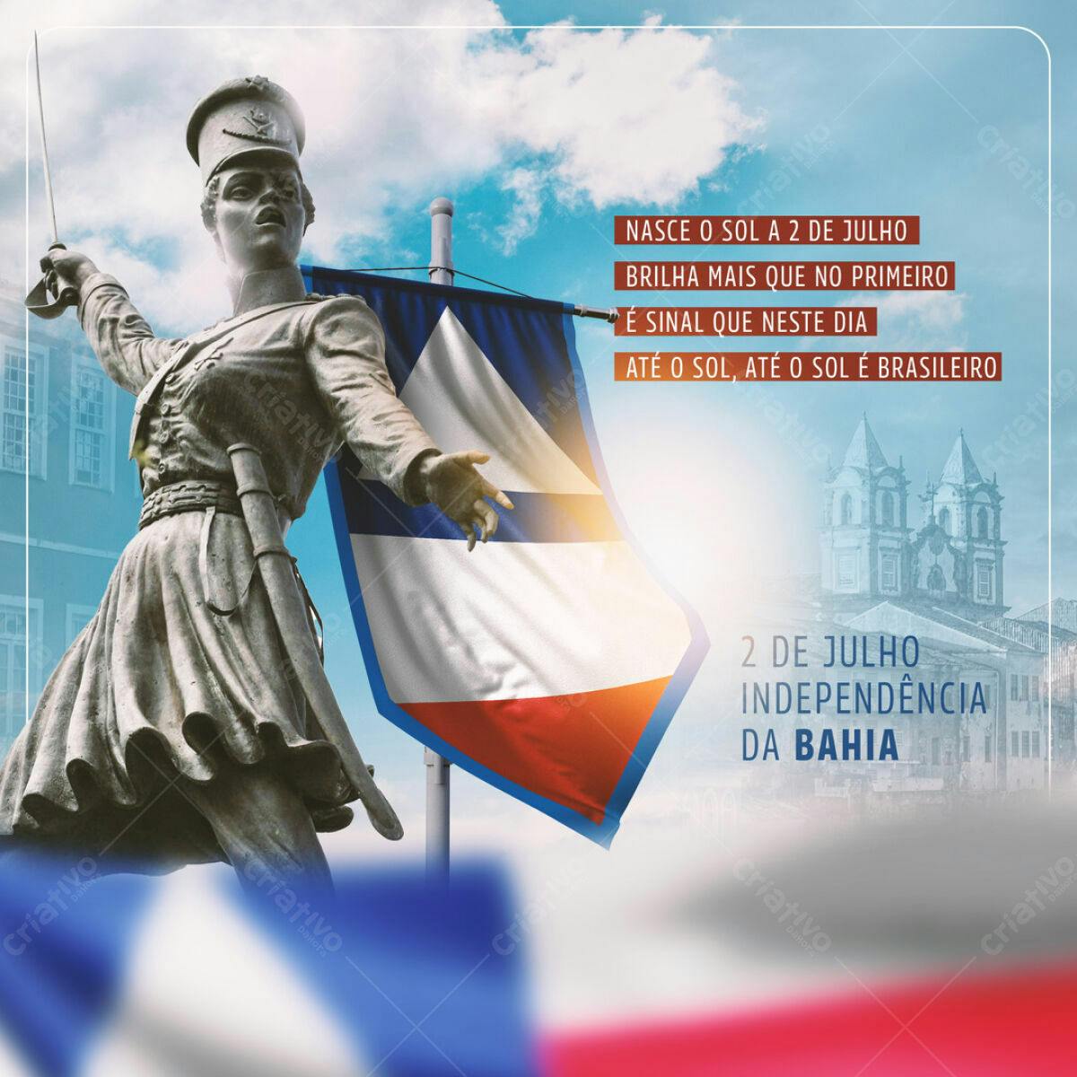 Flyer Independência da Bahia PSD Editável
