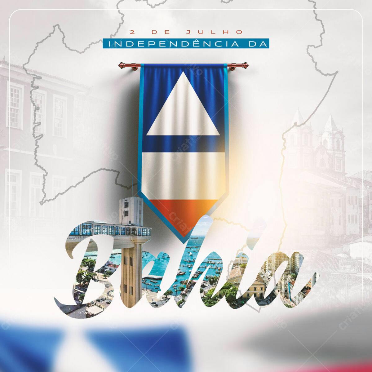 Flyer Independência da Bahia PSD Editável