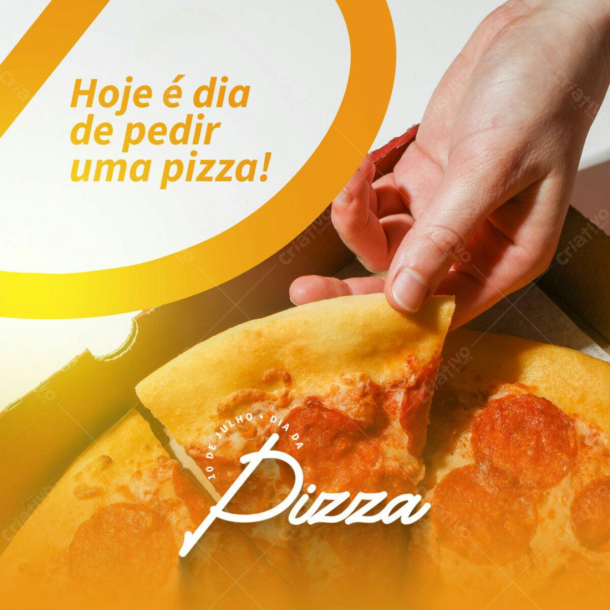 Postagem Dia da Pizza PSD Editável