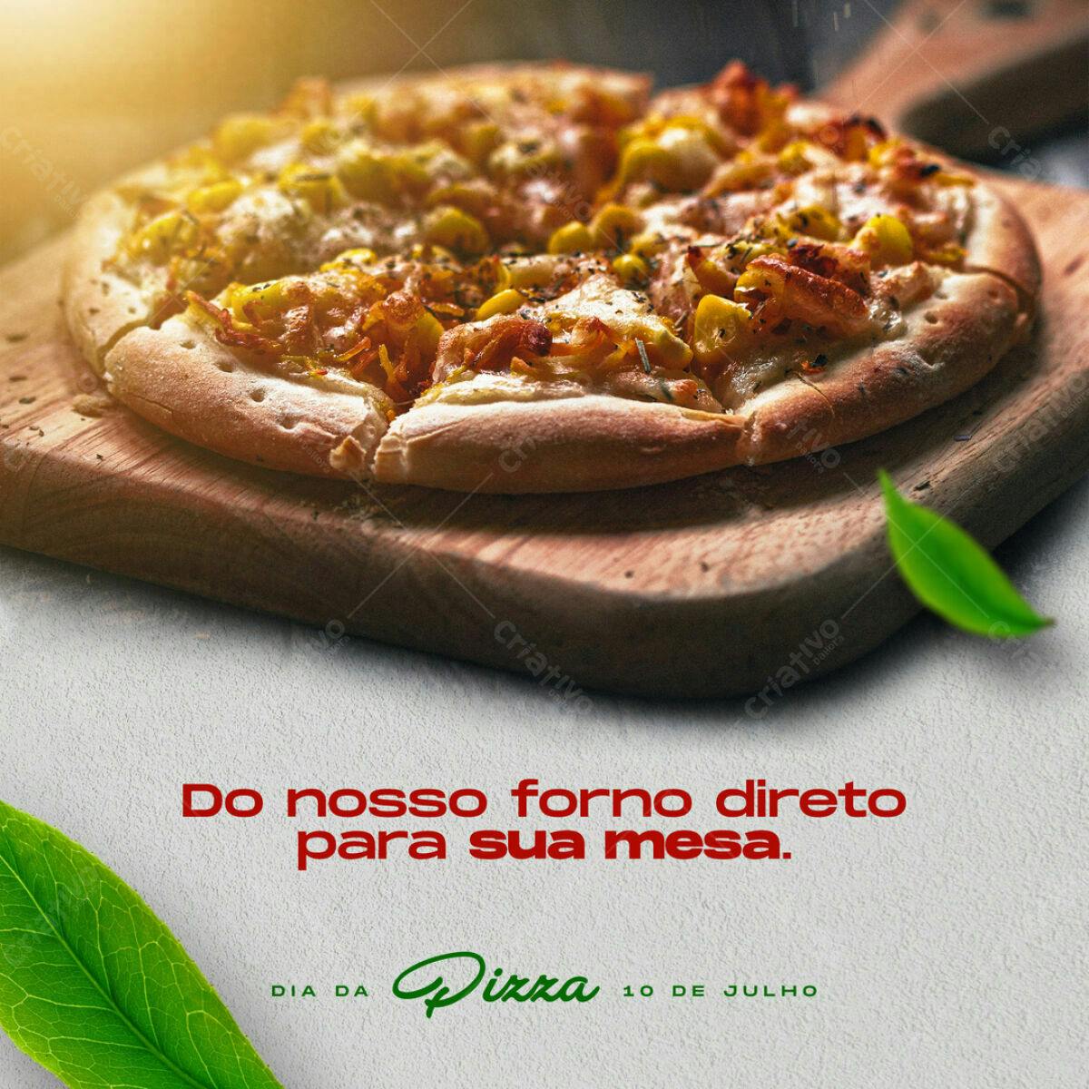 Flyer Dia da Pizza PSD Editável