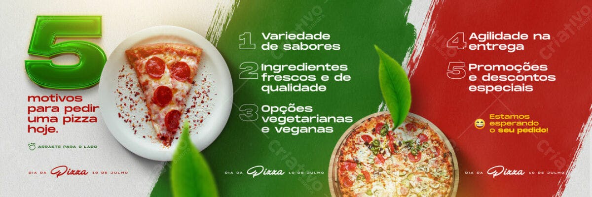 Banner Dia da Pizza PSD Editável