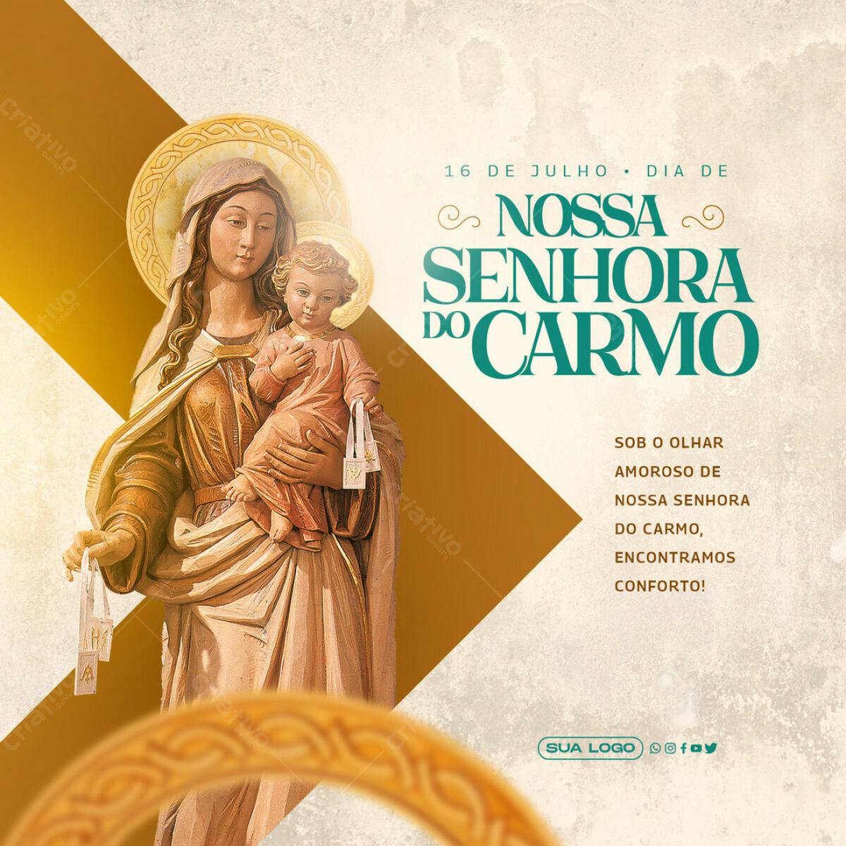 Flyer Nossa Senhora do Carmo PSD Editável