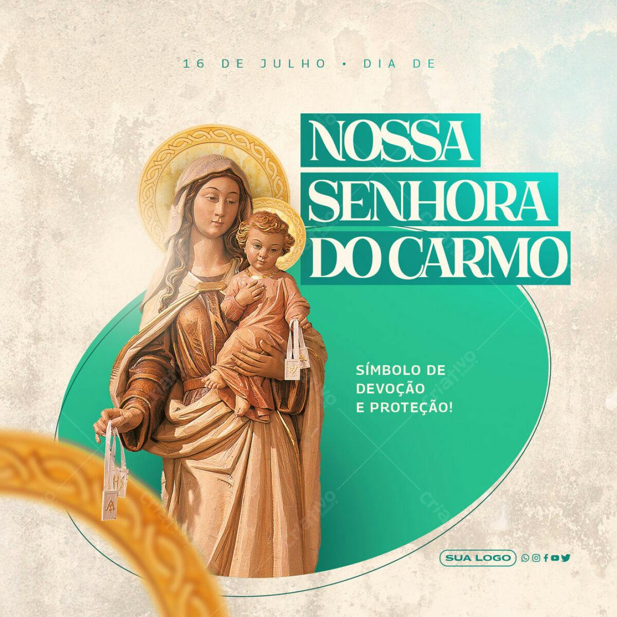 Flyer Nossa Senhora do Carmo 16 de Julho PSD Editável