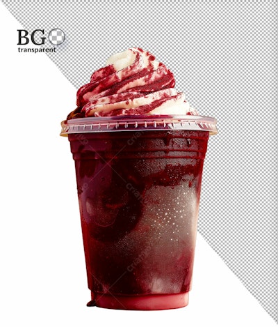 PSD Copo de Açaí com Creme PSD Editável