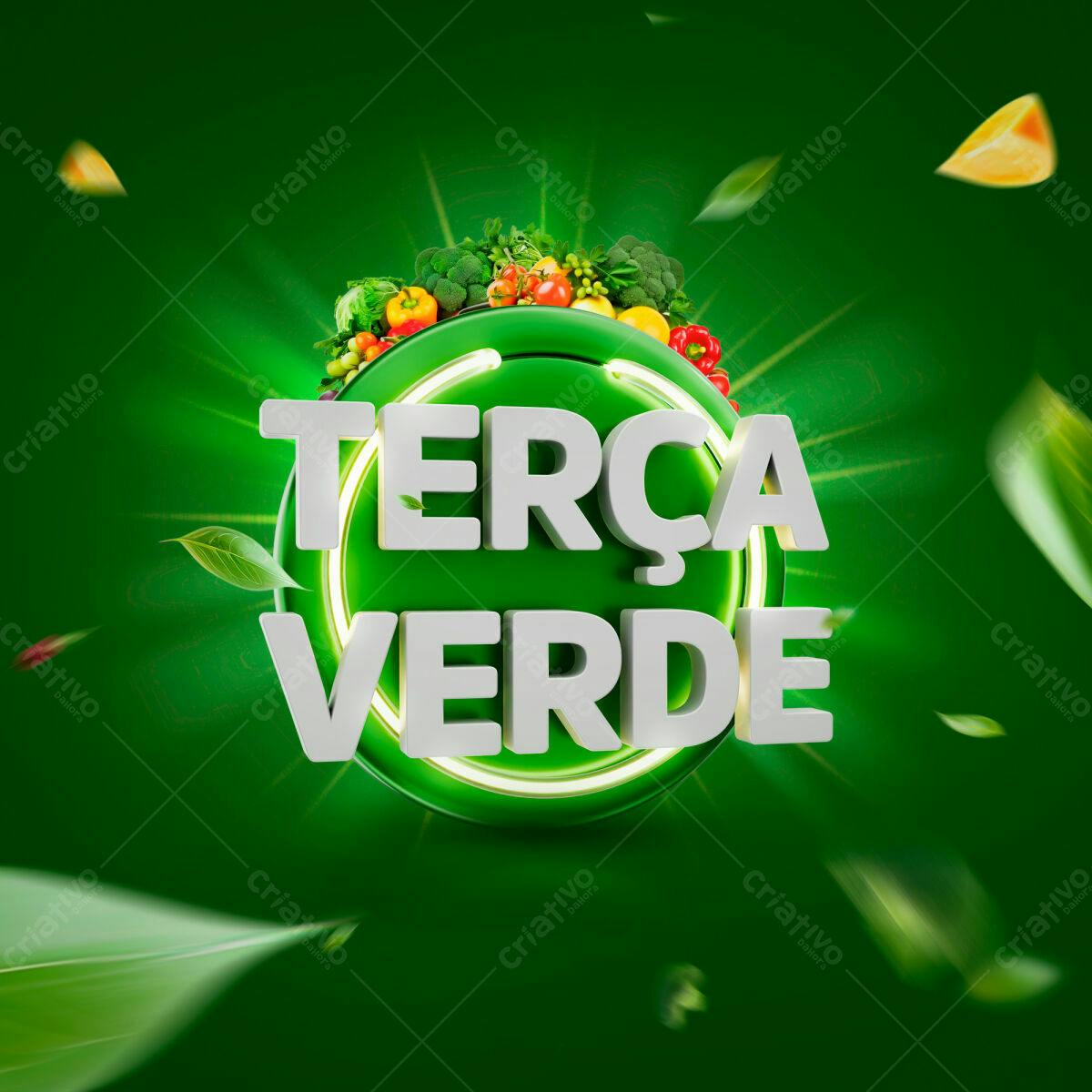Flyer Terça Verde PSD Editável