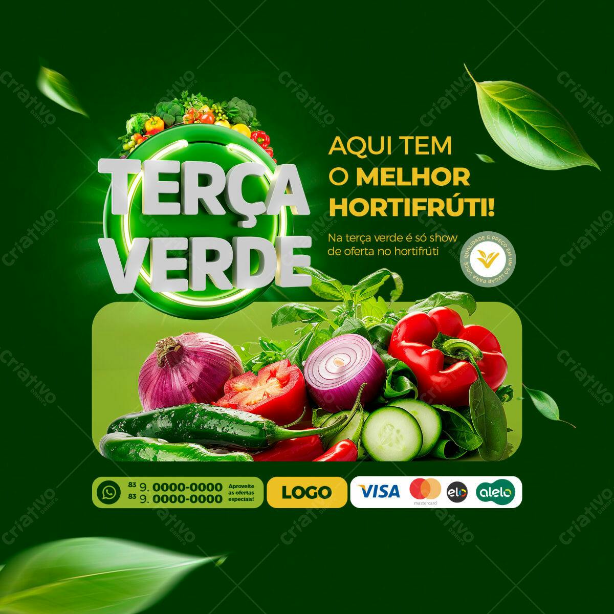 Flyer Terça Verde Hortifrúti PSD Editável
