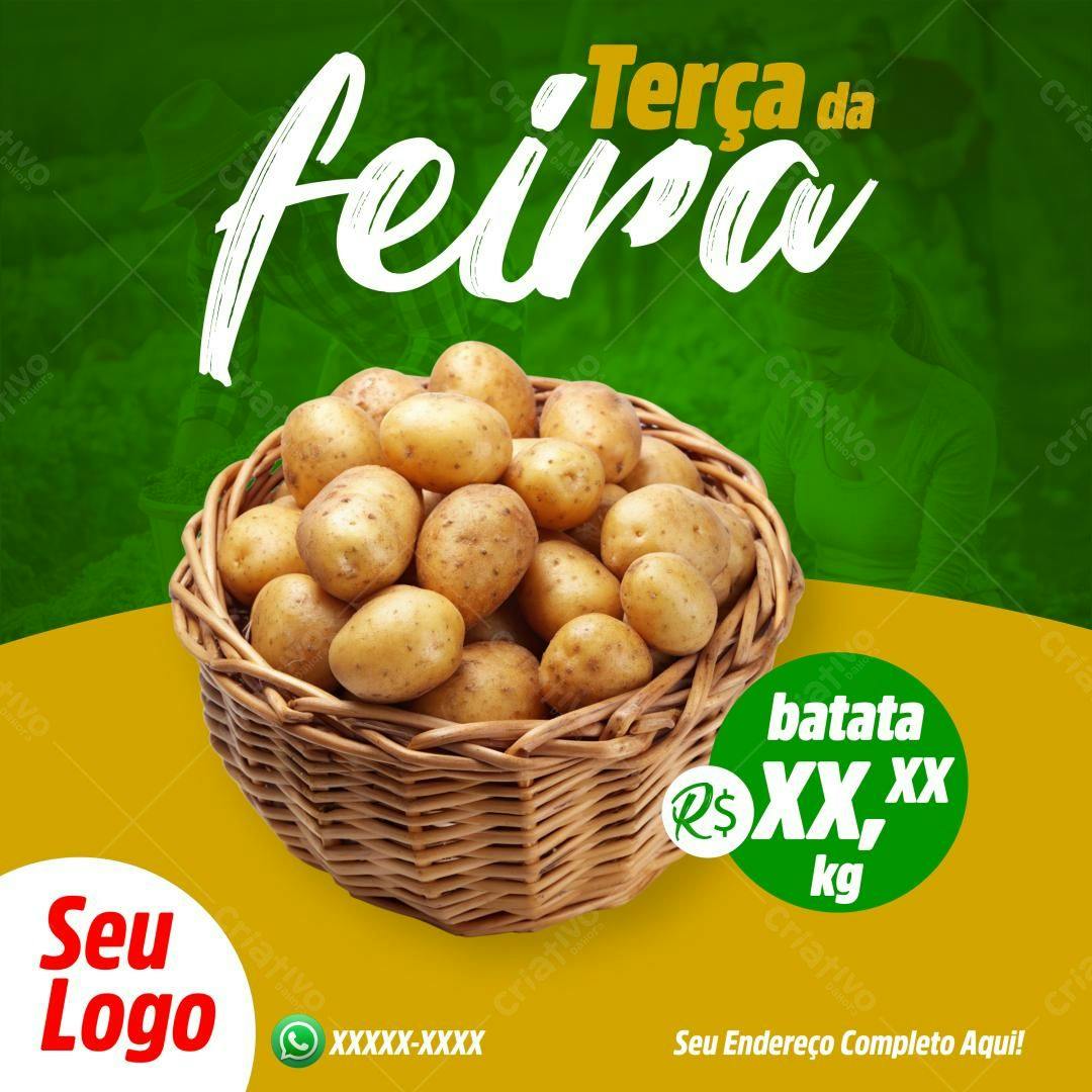 Flyer Terça da Feira de Batata PSD Editável