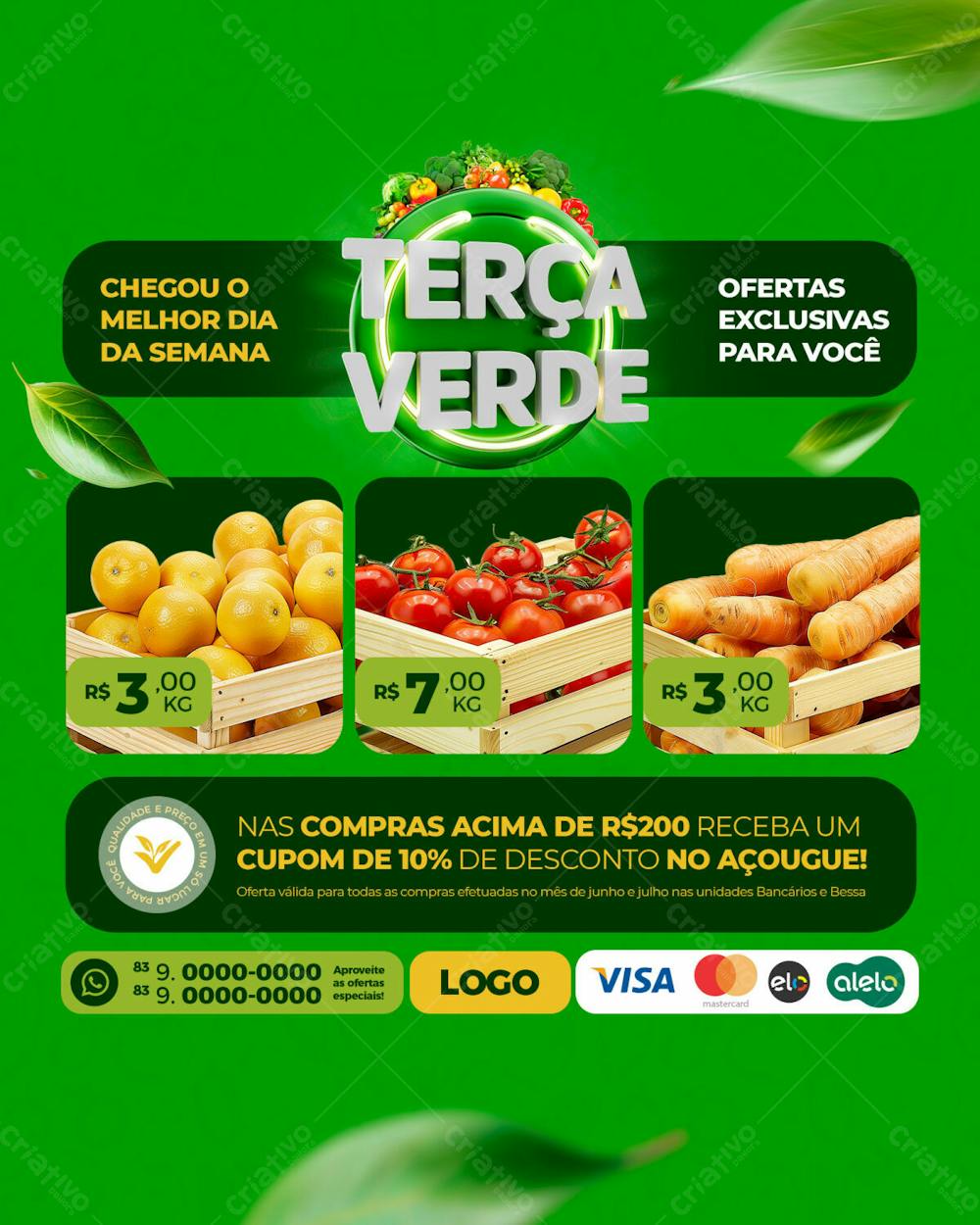 Ofertas Exclusivas No Hortifrúti Social Media Feed Vertical