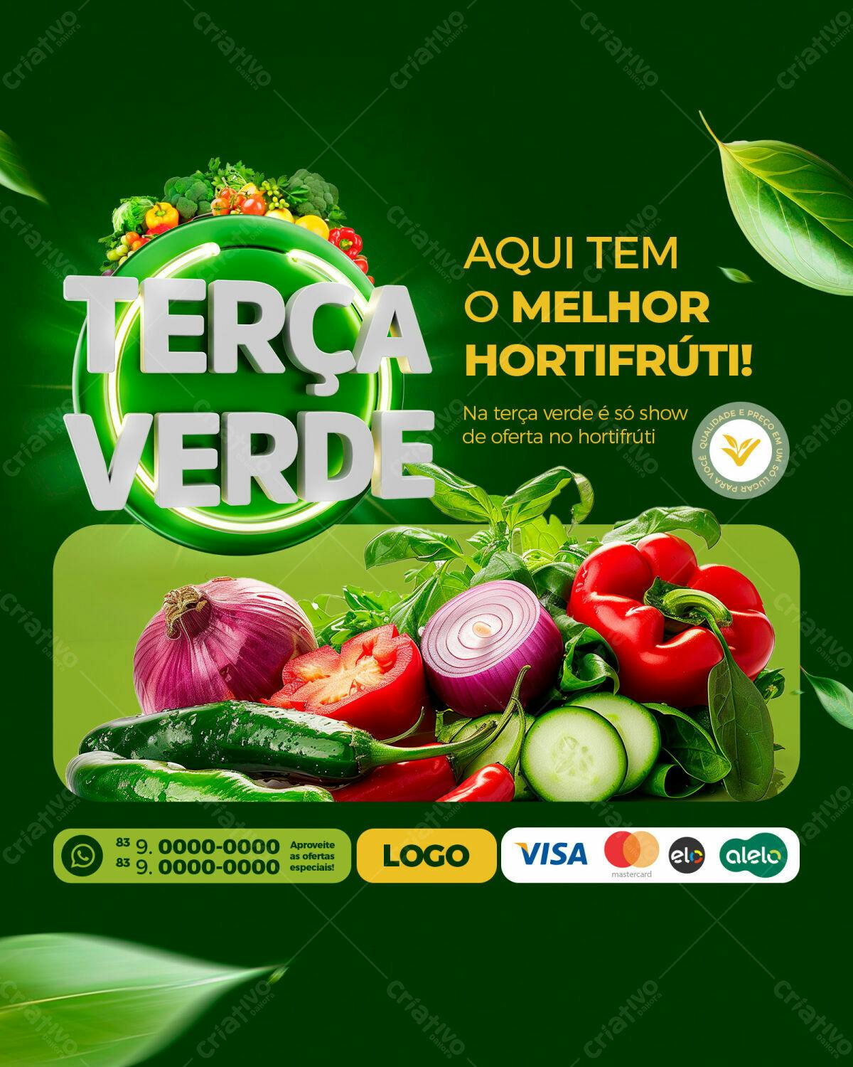 Flyer Terça Verde Hortifrúti PSD Editável