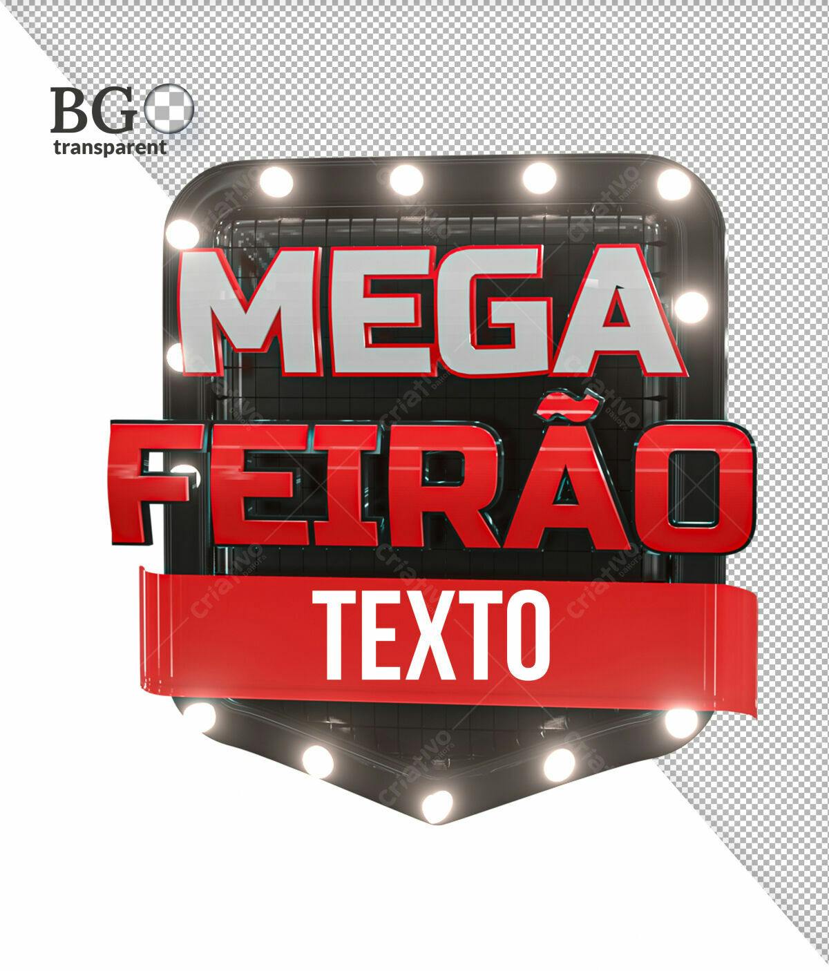 Selo 3D promocional vermelho e branco estilo retrô