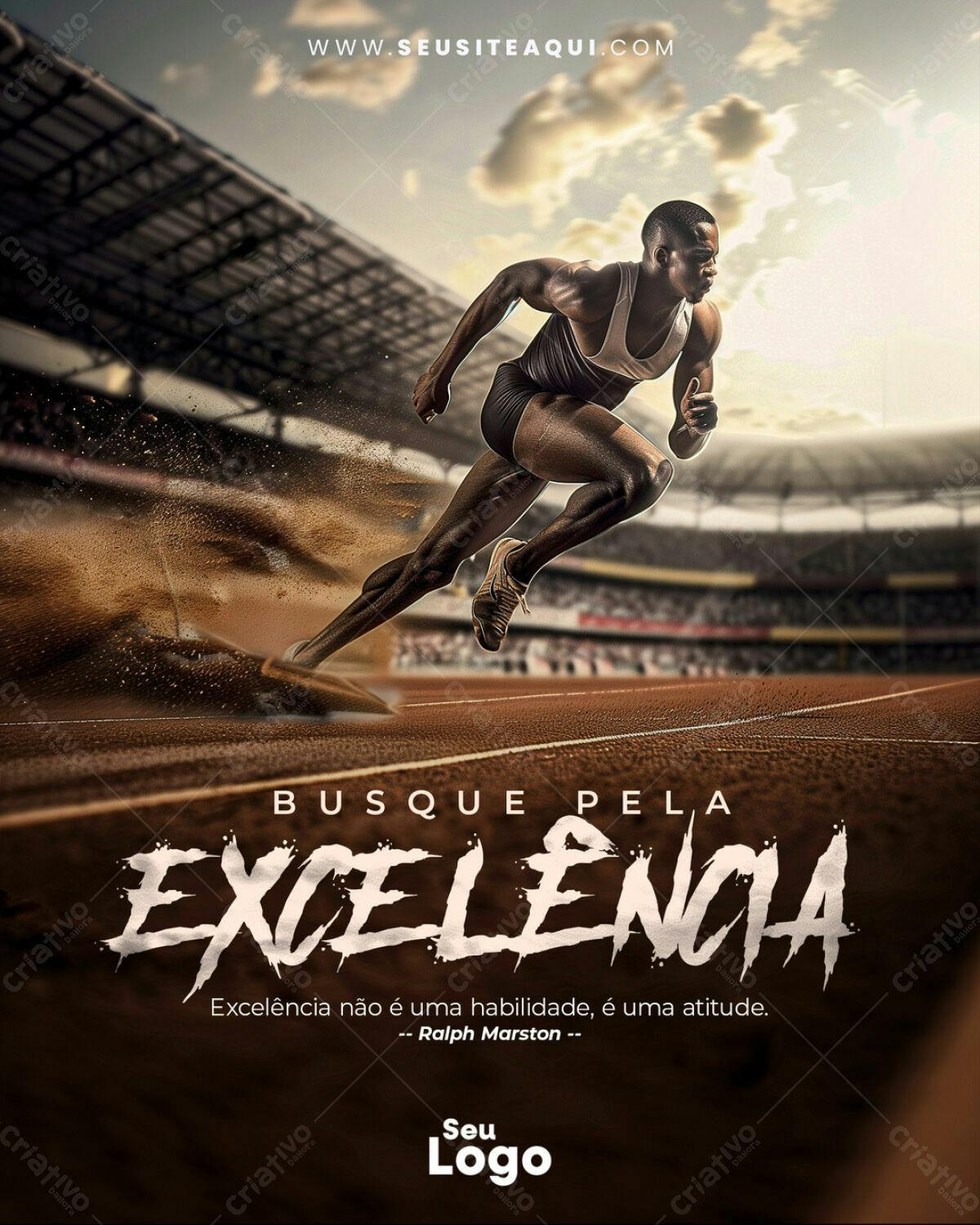 Flyer Motivacional Atletismo PSD Editável