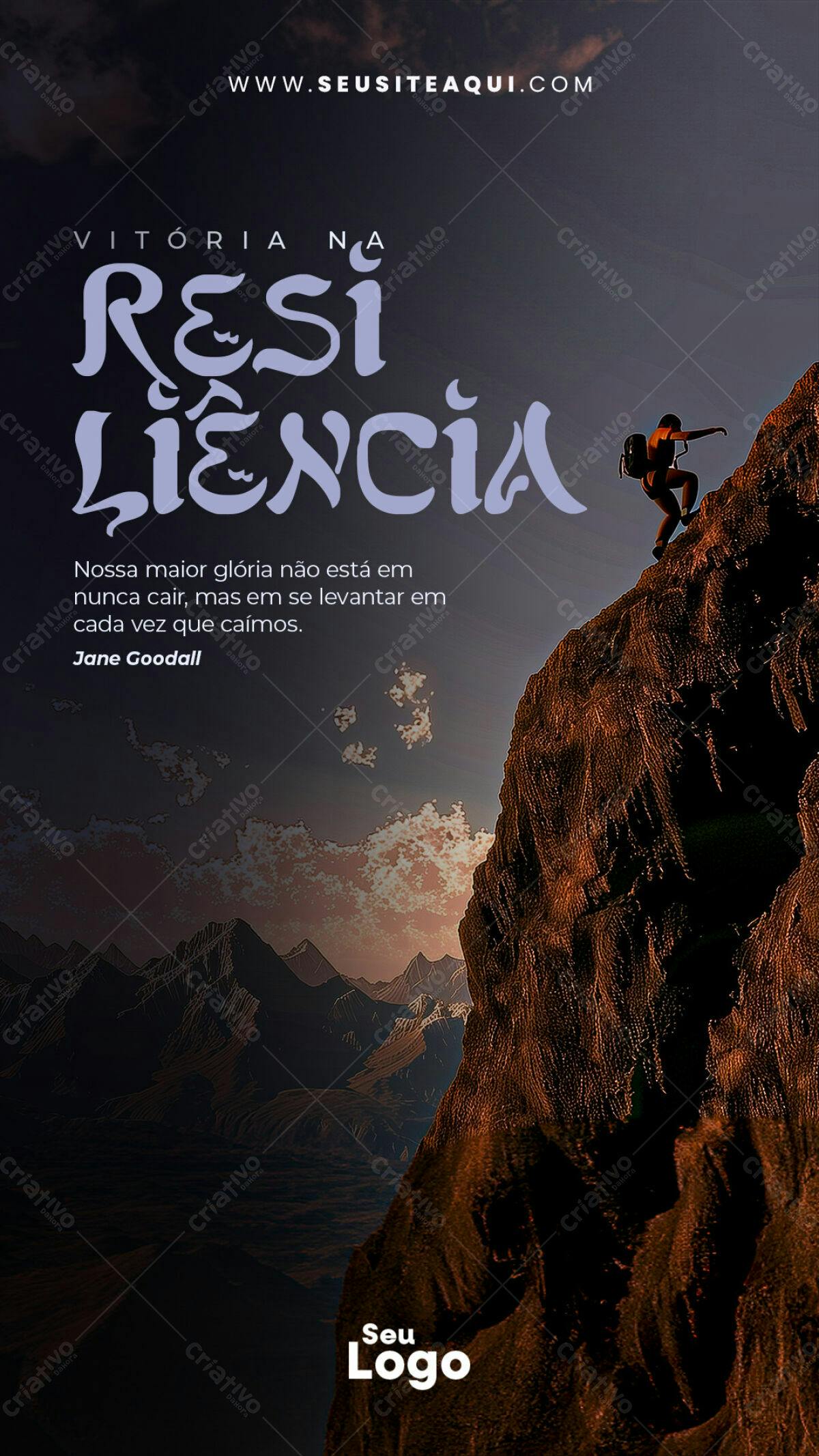 Flyer Vitória na Resiliência PSD Editável