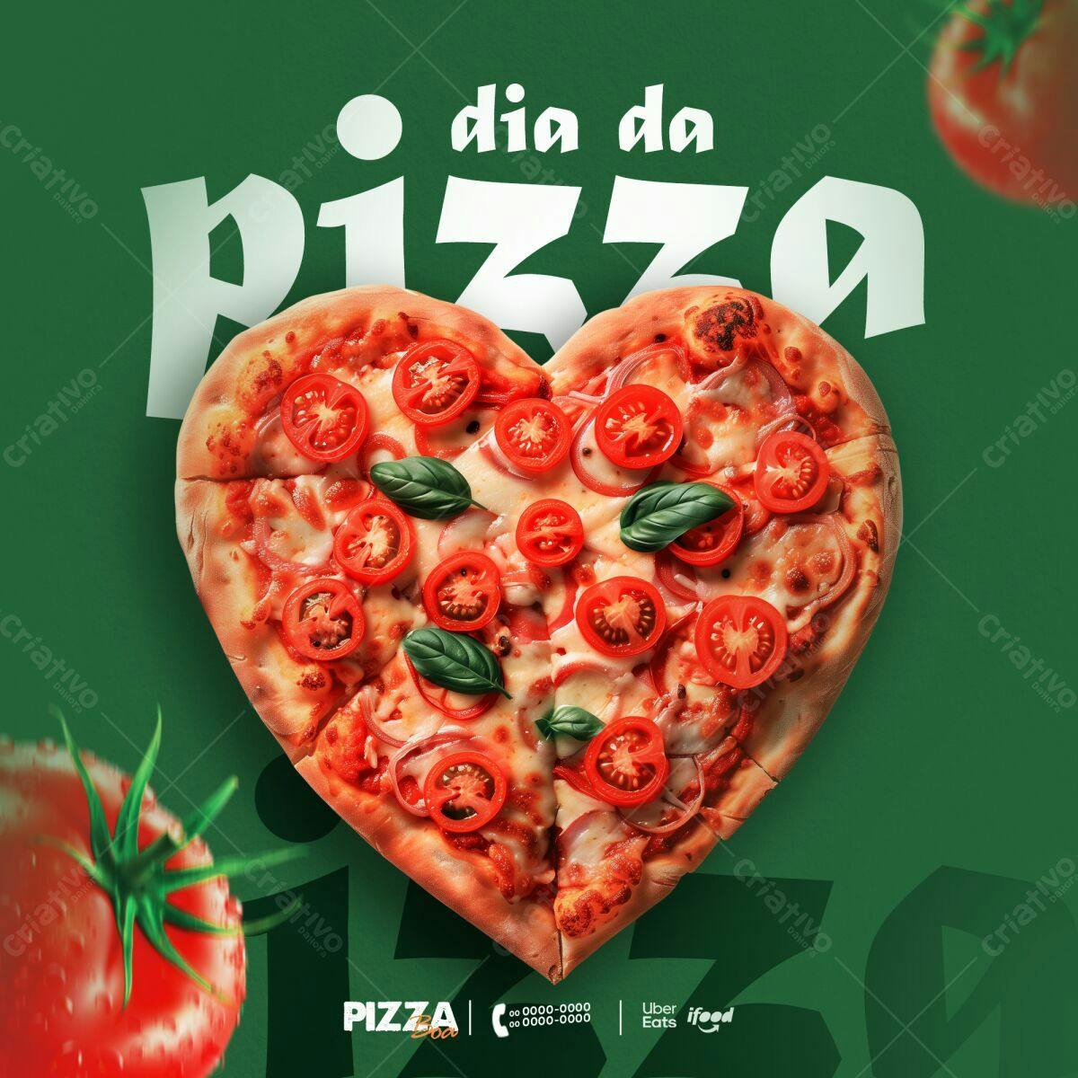 Flyer para o Dia da Pizza PSD Editável