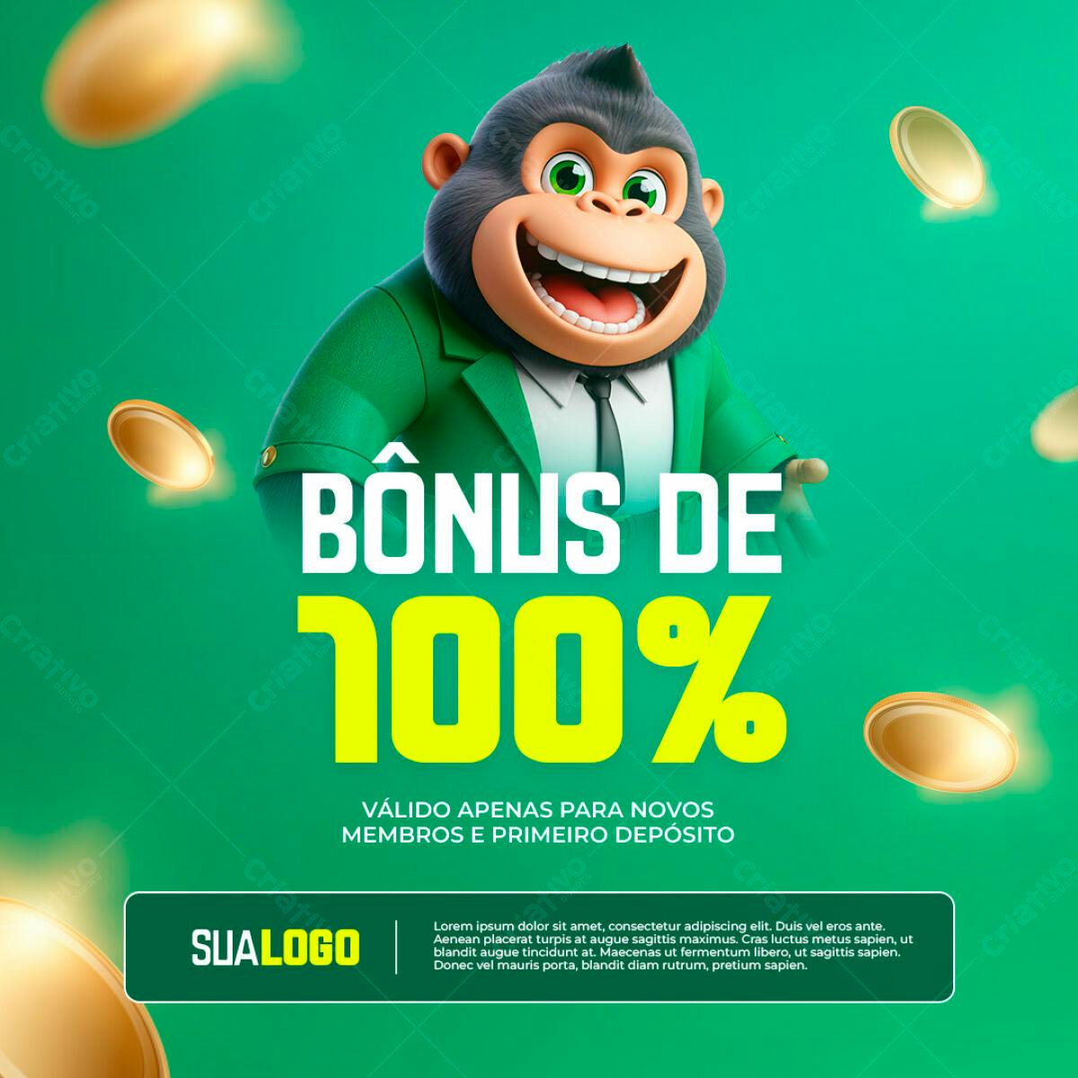 Banner Bônus 100% PSD Editável