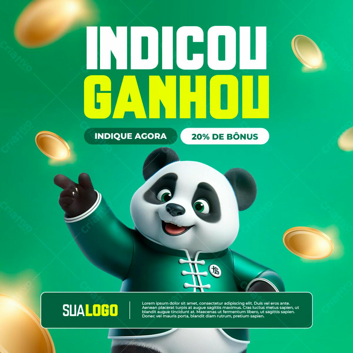 Banner Indique e Ganhe PSD Editável
