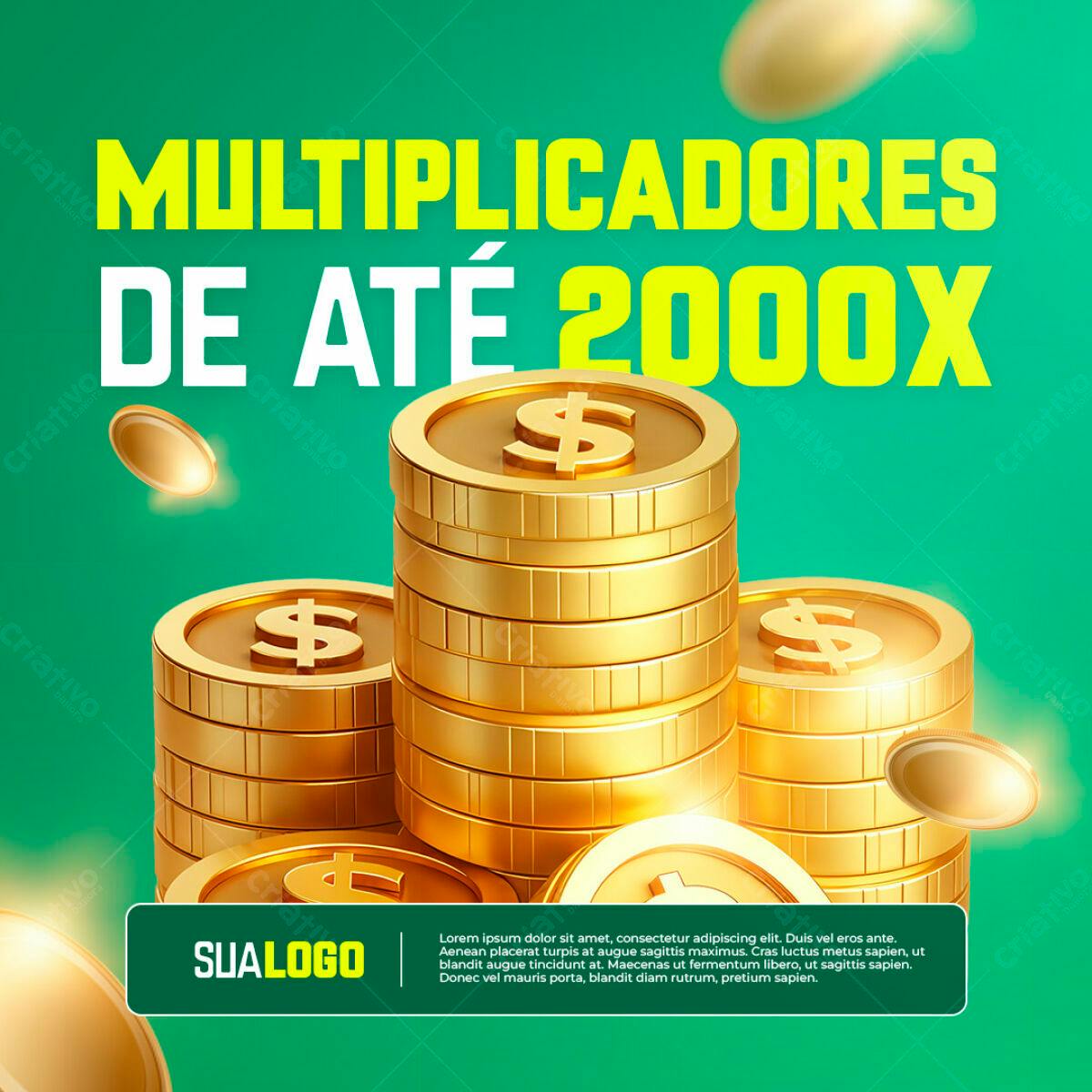 Flyer para Investimentos com Moedas de Ouro PSD Editável