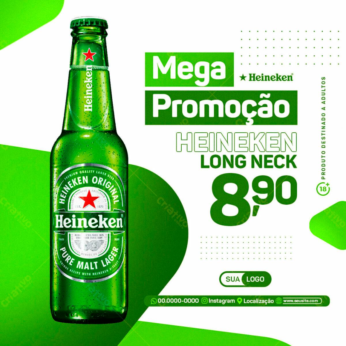 Flyer Heineken Promoção PSD Editável