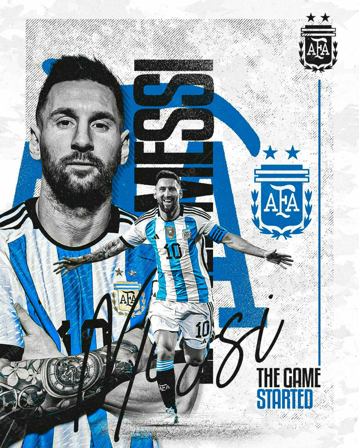 Poster Messi Copa do Mundo PSD Editável