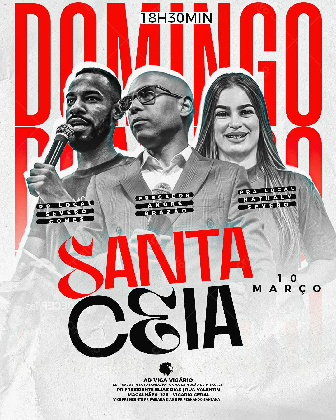 Flyer para Santa Ceia PSD Editável