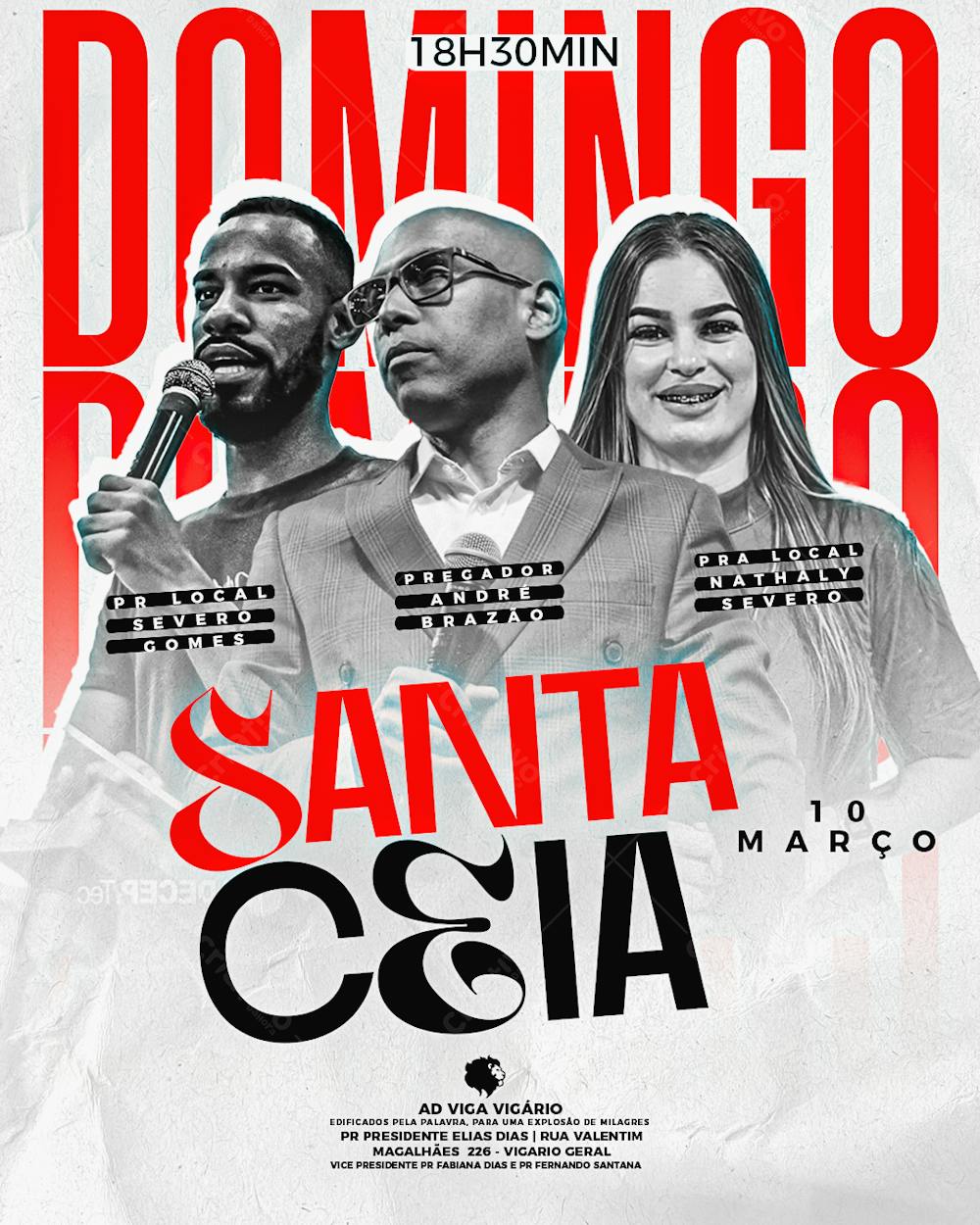 Domingo Gospel De Santa De Ceia Flyer