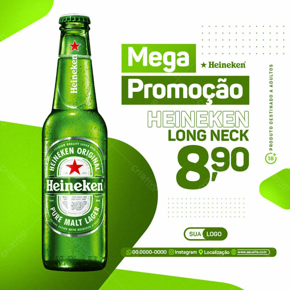 FLYER CERVEJA HEINEKEN, BAR E CERVEJARIA