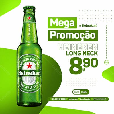FLYER CERVEJA HEINEKEN, BAR E CERVEJARIA