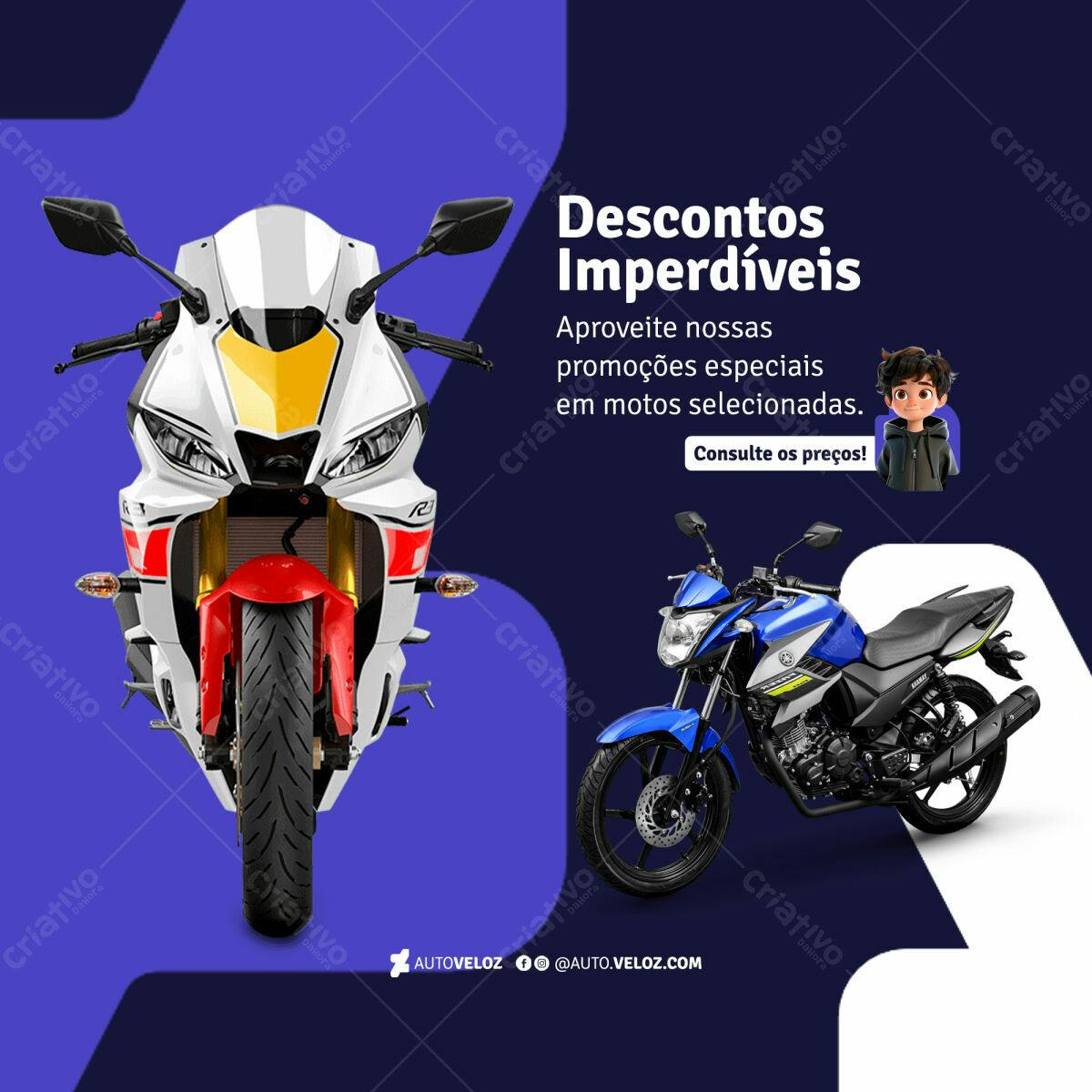 Banner Promoção Motos PSD Editável