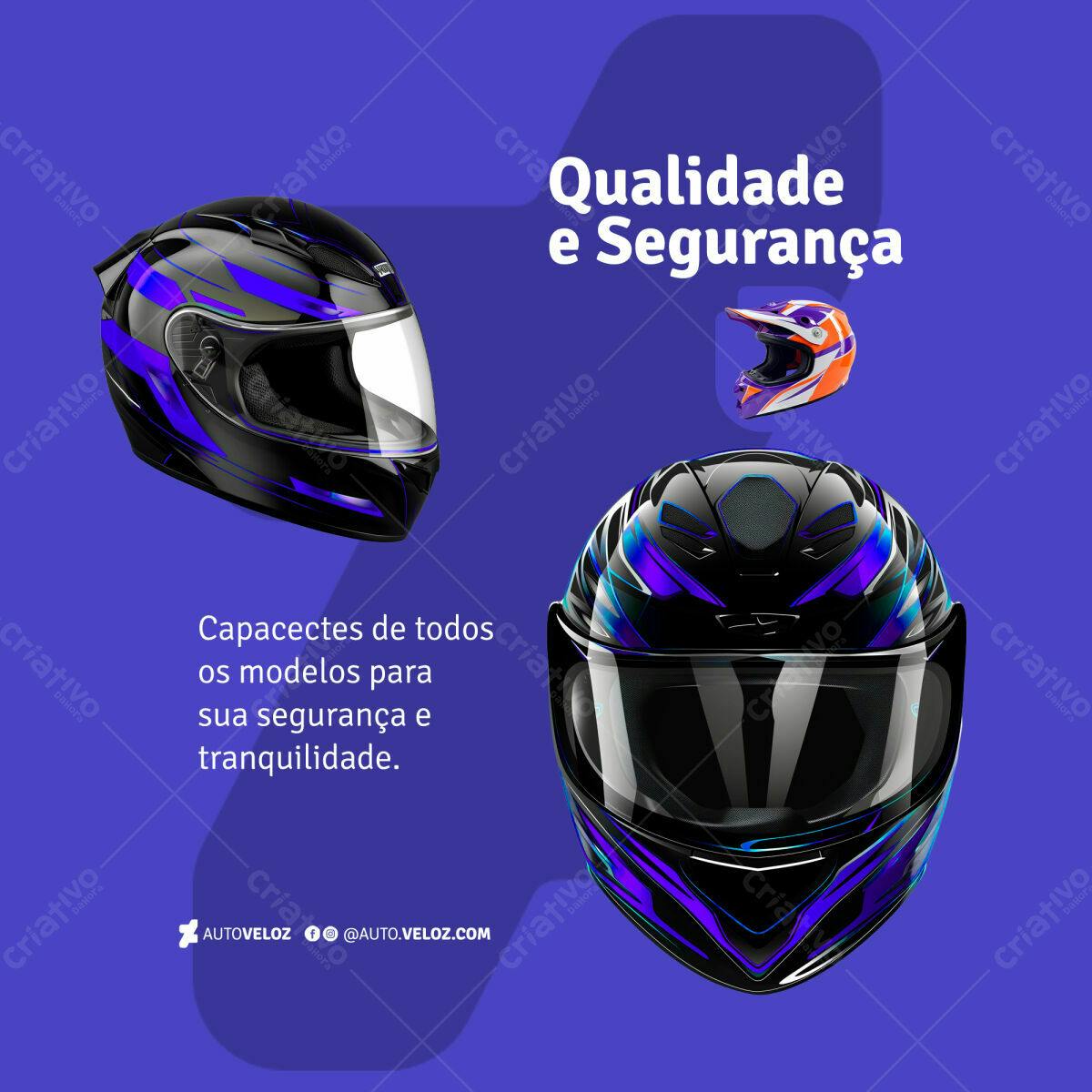 Mockup de Capacete de Moto PSD Editável