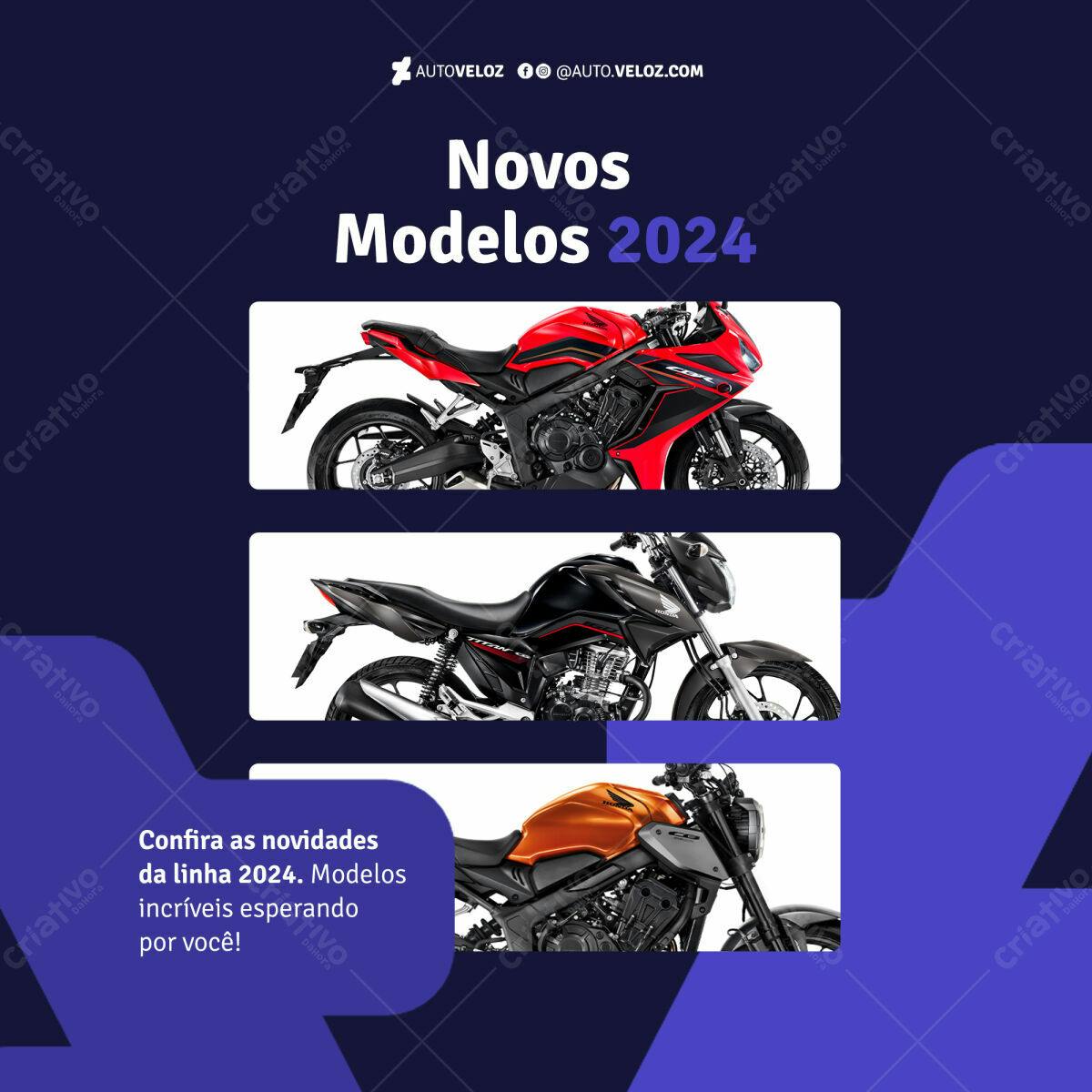Flyer Motos 2024 PSD Editável