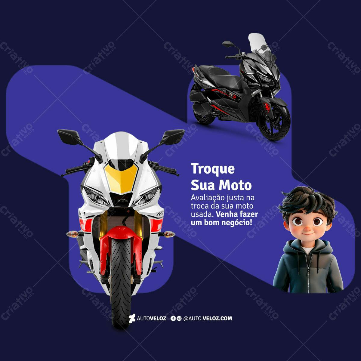Flyer Troca de Motos PSD Editável