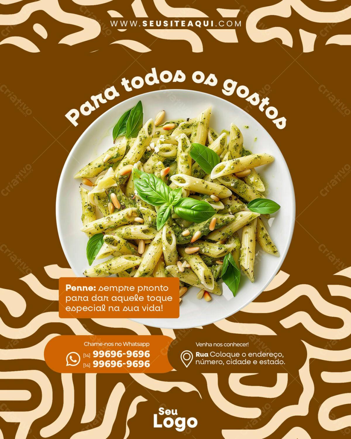 Flyer para Restaurante PSD Editável