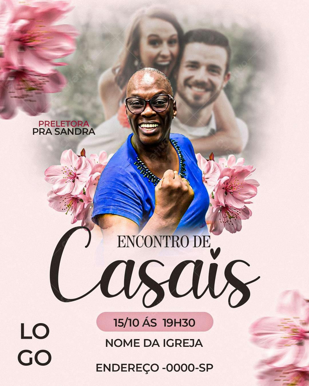 Flyer Encontro de Casais PSD Editável