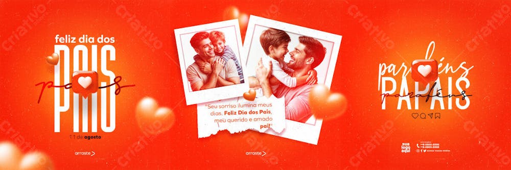 Carrossel 11 De Agosto Feliz Dia Dos Pais 