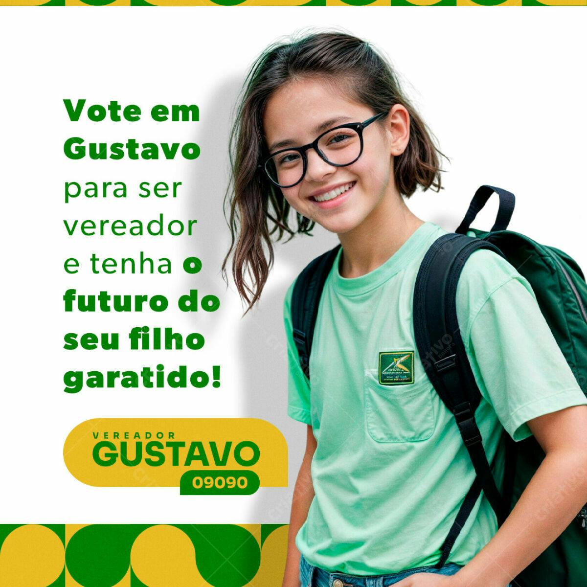 PSD para Campanha Política de Vereador PSD Editável
