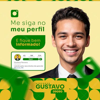 Campanha eleitoral política político vereador vereadora psd editável 2