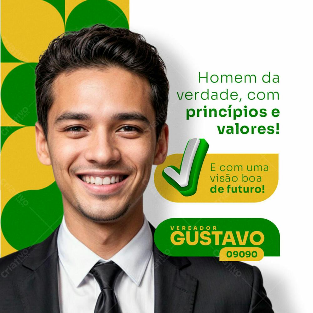 Campanha Eleitoral Política Político Vereador Vereadora Psd Editável 5